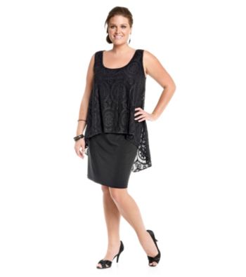 ... women plus size dresses s l fashions plus size crochet overlay dress