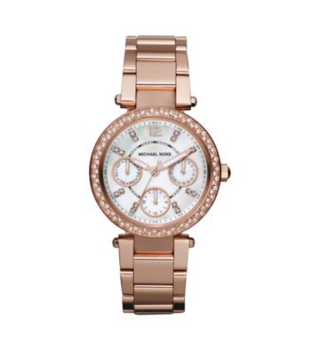 Michael Kors® Shiny Rose Goldtone Parker Womens Watch