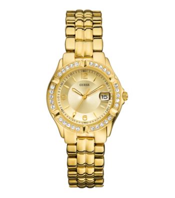 Guess Women's Goldtone Dazzling Mid Size Sport Watch
