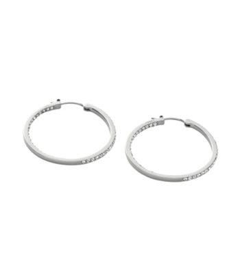Fossil® Small Glitz Circle Hoop Earrings in Polished Silvertone