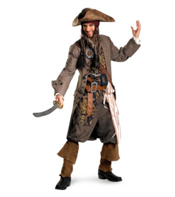 Pirates Of The Caribbean - Captain Jack Sparrow Theatrical Adult Costume