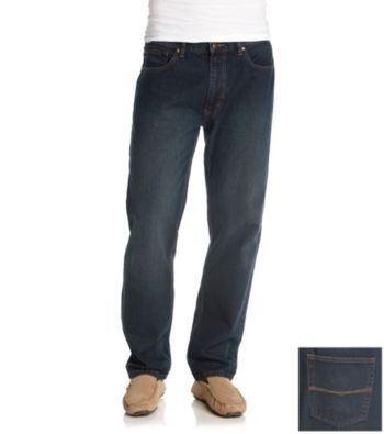 Ruff Hewn Men's Dark Stone Wash 5-Pocket Straight-Leg Jeans