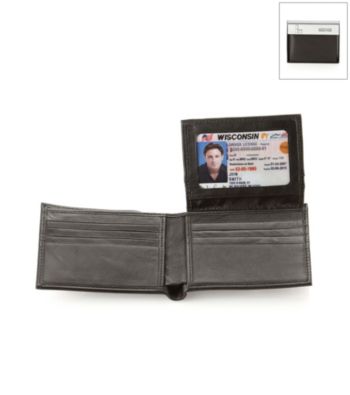 Kenneth Cole REACTION® Men's Black Leather Richmond Passcase Wallet