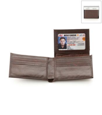Kenneth Cole REACTION® Men's Brown Leather Fillmore Passcase Wallet