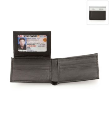 Kenneth Cole REACTION® Men's Black Leather Wallstreet Passcase Wallet