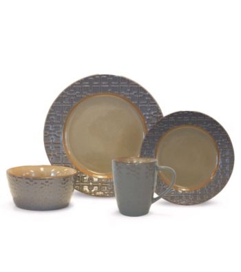 Baum Trellis Grey 16-pc. Dinnerware Set