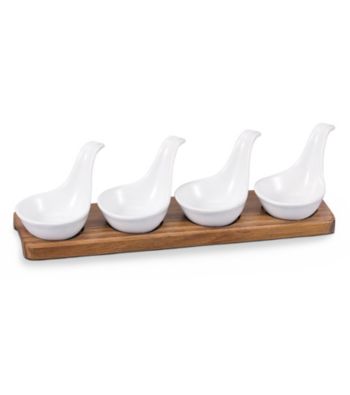Baum Acacia Set of 4 Spoons with Tray