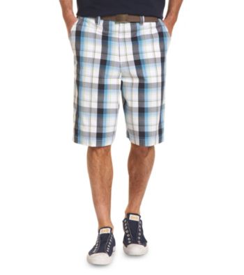 True Nation™ Men's Big & Tall Blue Green Plaid Shorts