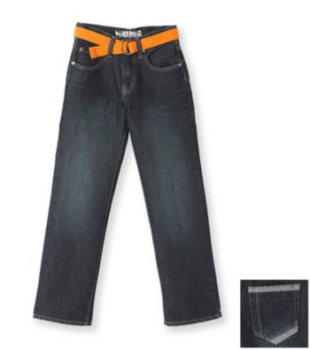 Mambo® Boys' 8-20 Liberty Belted Jeans - Dark Indigo