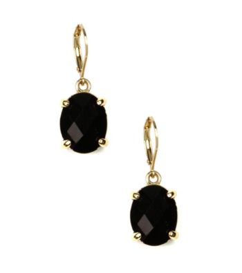 Anne Klein® Goldtone Rincon Jet Drop Earrings