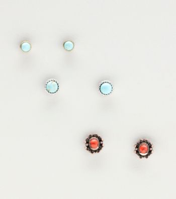 Nine West Vintage America Collection® Multi Trio Set Simulated Pearl Tri-Tone Earrings