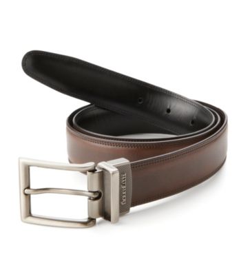 Perry Ellis Portfolio Men's Brown/Black Leather Belt Men's