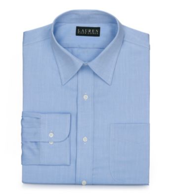Lauren® Men's Blue Herringbone Dress Shirt