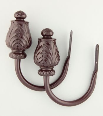 Rod Desyne Mahagony Tulip Pair of Holdback