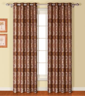 Union Square Chocolate Drapery Panel by United Curtain Co.