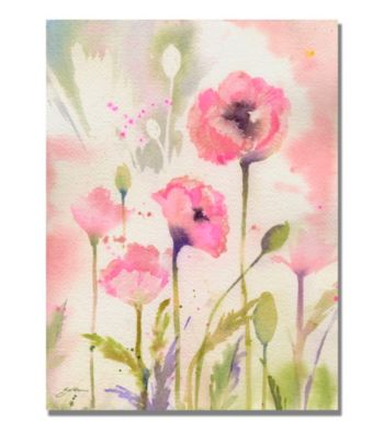Oriental Poppy Garden Framed Art by Shelia Golden