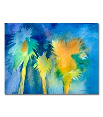 Night Palm Framed Art by Shelia Golden