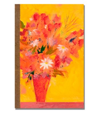 Bouquet with Yellow Framed Art by Shelia Golden