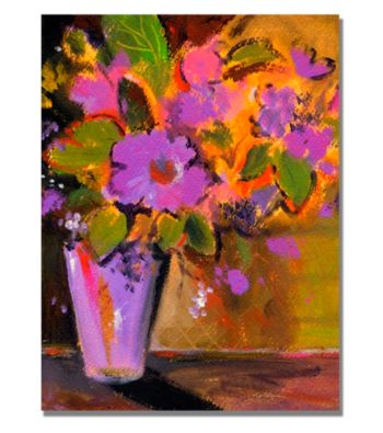 Purple Magenta Flowers Framed Art by Shelia Golden