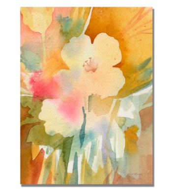 Ochre Garden View Framed Art by Shelia Golden