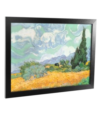 'Wheatfield with Cypresses 1889' Canvas Framed Art