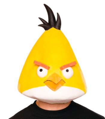 Angry Birds Yellow Bird Latex Mask Adult