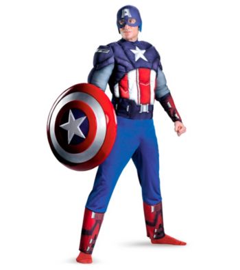 The Avengers Captain America Muscle Adult Costume