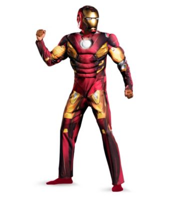 The Avengers Iron Man Mark VII Muscle Adult Costume
