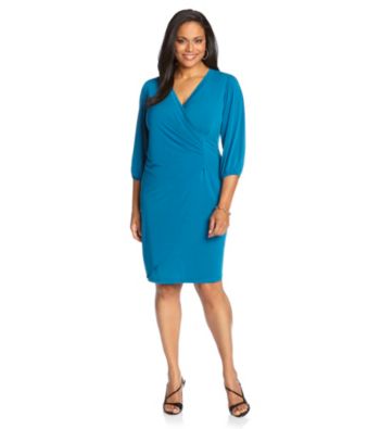 AGB® Plus Size Solid Ity Dress
