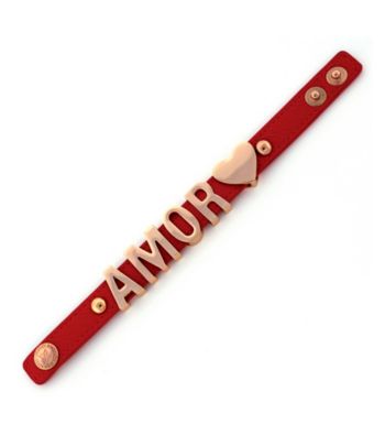 BCBGeneration™ Coral And Rose Goldtone Amor Affirmation Bracelet