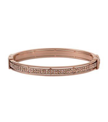 Fossil® Rosegold Glitz Hinged Bangle
