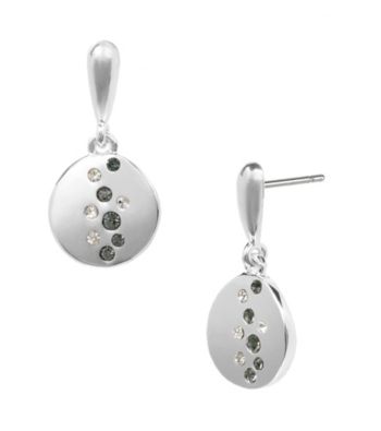 Kenneth Cole® Silvertone Pave Circle Drop Earrings