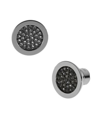 Michael Kors® Silvertone Pave Slice Stud Earrings