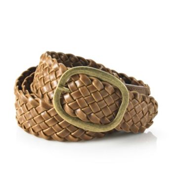 Nine West® Braided Oval Buckle Belt - Brown