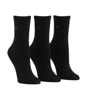 Calvin Klein 3-pk. Crew Socks - Black