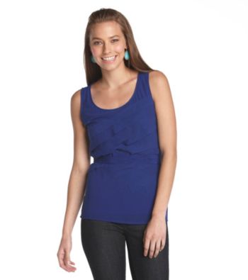 Cupio Chiffon Tiered Tank with Ribbon Detail