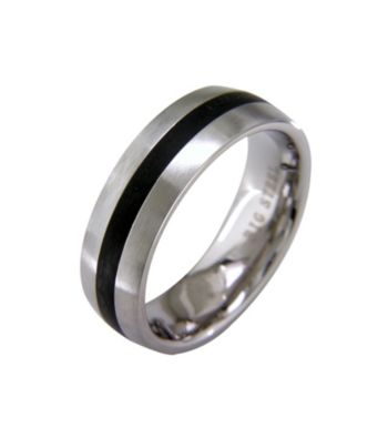 Band Ring with Black Ion Plating