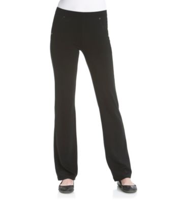 Calvin Klein Performance Black Pull-On Bootleg Ponte Pants