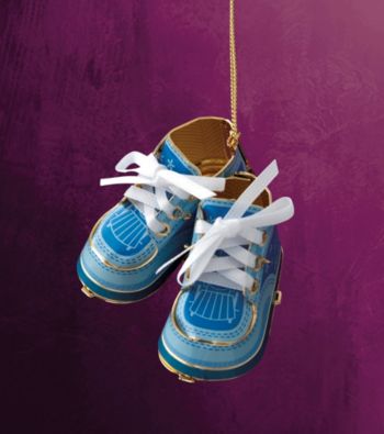 ChemArt Baby's 1st Christmas 2012 Boy Shoes Ornament