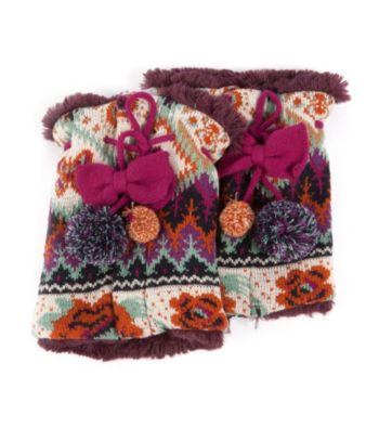 MUK LUKS® Boho Pommy Boot Sweaters - Purple Multi