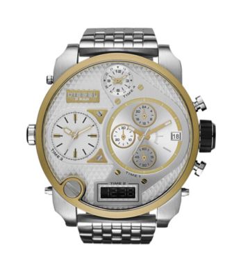 Diesel Stainless Steel with Goldtone Mr. Daddy Watch