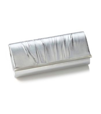 La Regale® Metal Bar Clutch - Silver