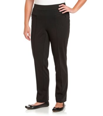 Rafaella® Plus Size Pants with Zipper Pockets