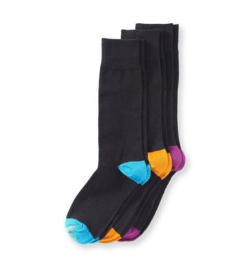 GOLD TOE® Men's Fancy Heel & Toe 3-Pack Socks