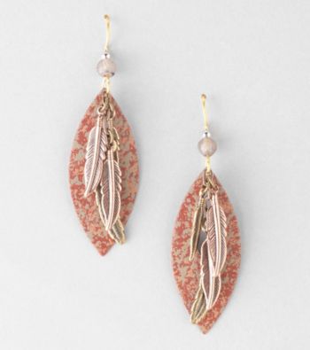 Silver Forest® Cascading Feathers Earrings