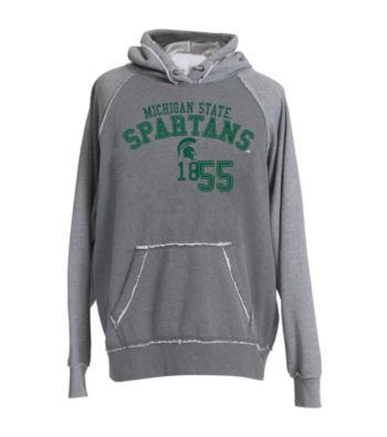 J. America® Men's Charcoal Michigan State Vintage Pullover Hoodie