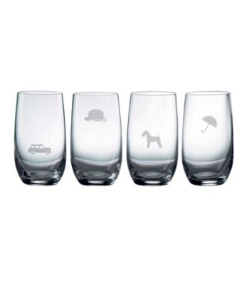 Royal Doulton® Pop in for Drinks Set of 4 Etched Highballs