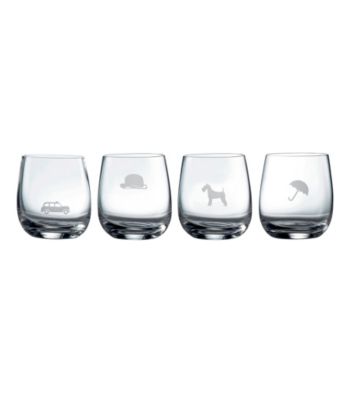 Royal Doulton® Pop in for Drinks Set of 4 Etched Tumblers