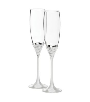 Vera Wang® Lace Bouquet Toasting Flute Pair