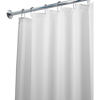 InterDesign&reg; White Waterproof Poly Shower Stall Curtain 